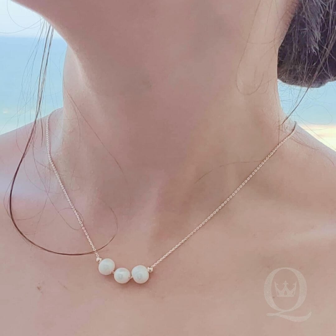 3 Pcs Pearl Pendant Necklace