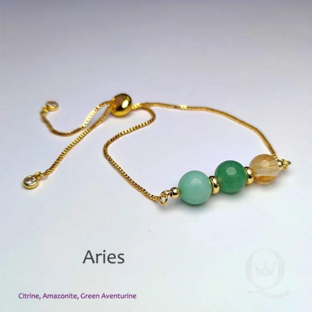 Aries Zodiac Sign Bracelet